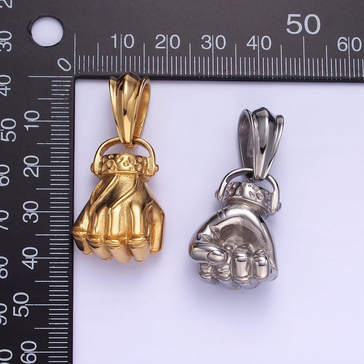 Stainless steel hand charm necklace fist hand necklace pendant gold hand gesture pendant men jewelry gifts idea p-1209
