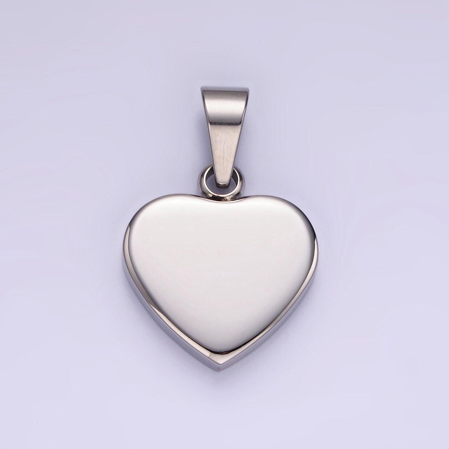 14k gold plated & stainless steel heart pendants blank heart charm | p-1196 p-1197