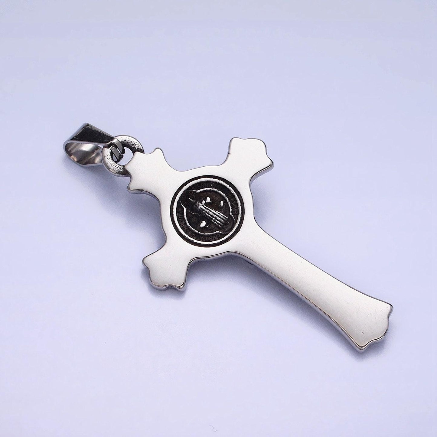 Stainless steel jesus inri cross crucifix pendant for necklace christian jewelry making jesus in the cross gold pendant