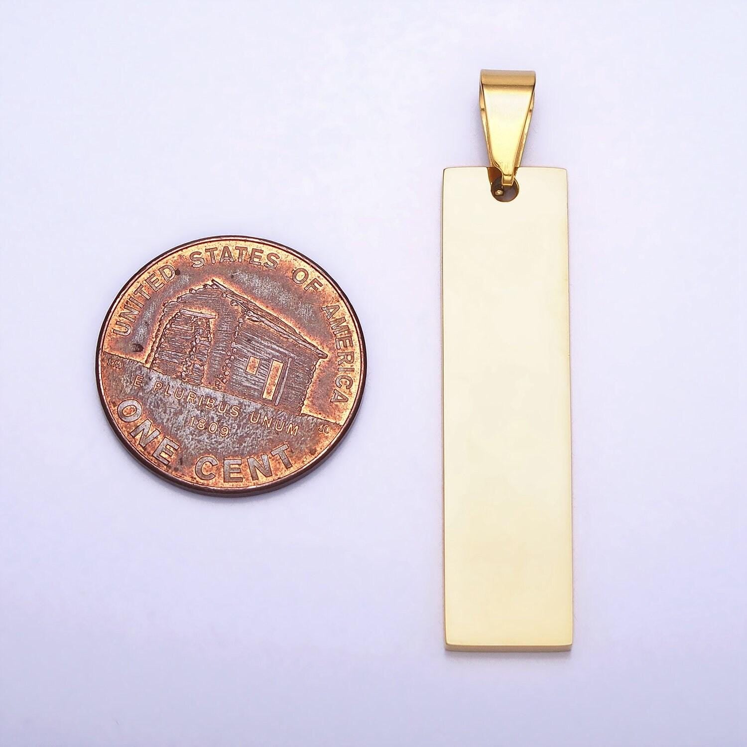 Stainless steel personalized vertical bar pendant flat name 3d pendant, engrave name date coordinate bar pendant p-1087 p-1088