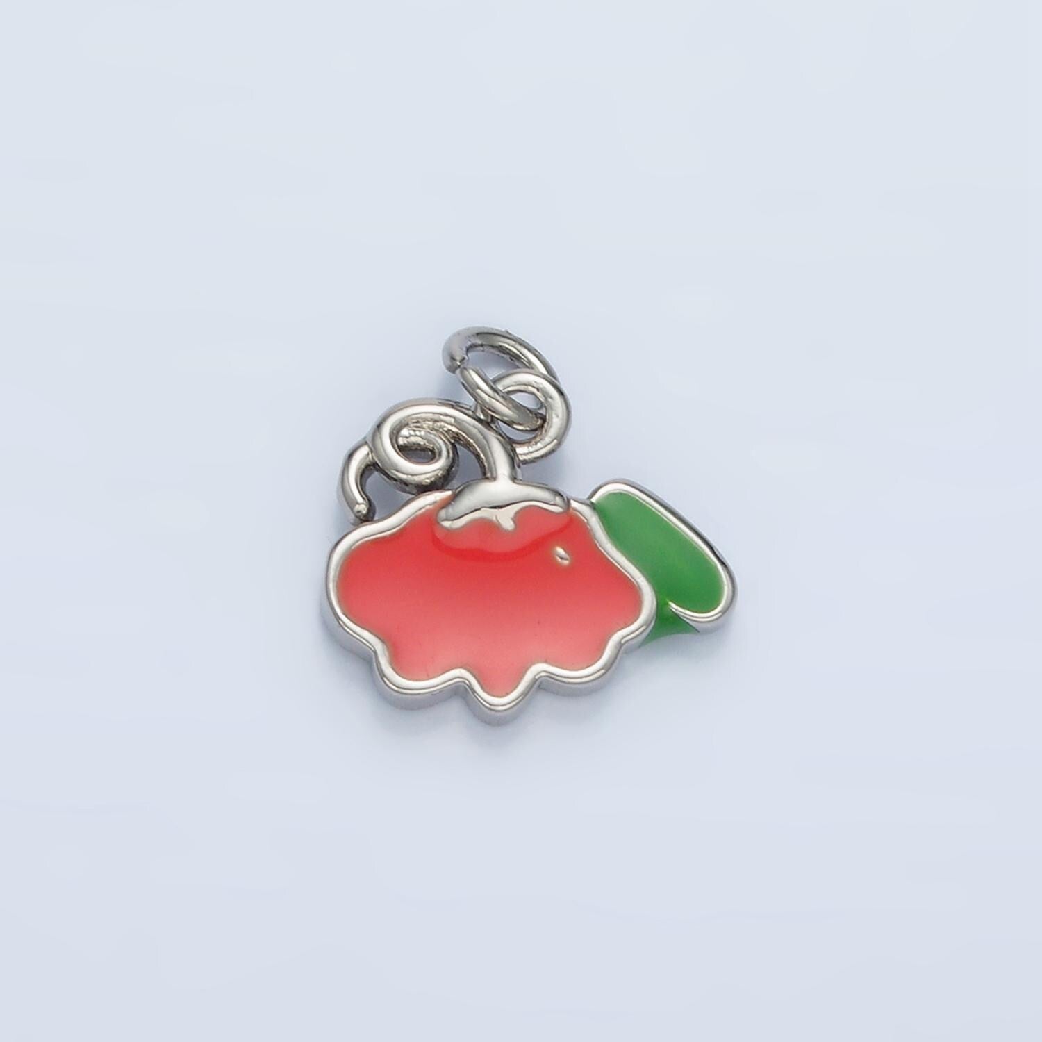 24k gold filled enamel charm for thanksgiving fall charm inspired bracelet necklace add-on charm turkey pumpkin squirrel pendant | n791