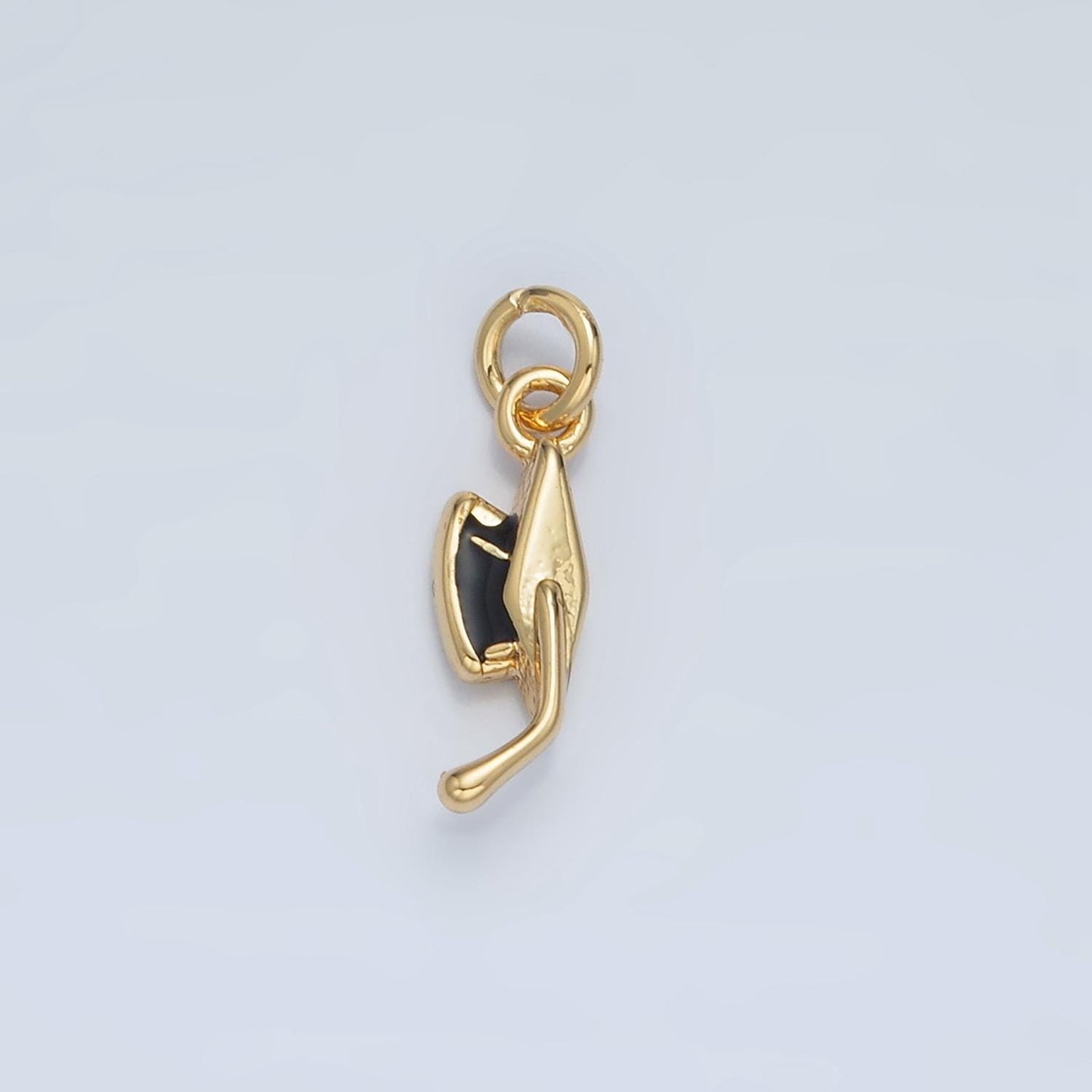 Dainty gold graduation cap charms for grad cap charm necklace bracelet charm gift for graduation idea n822