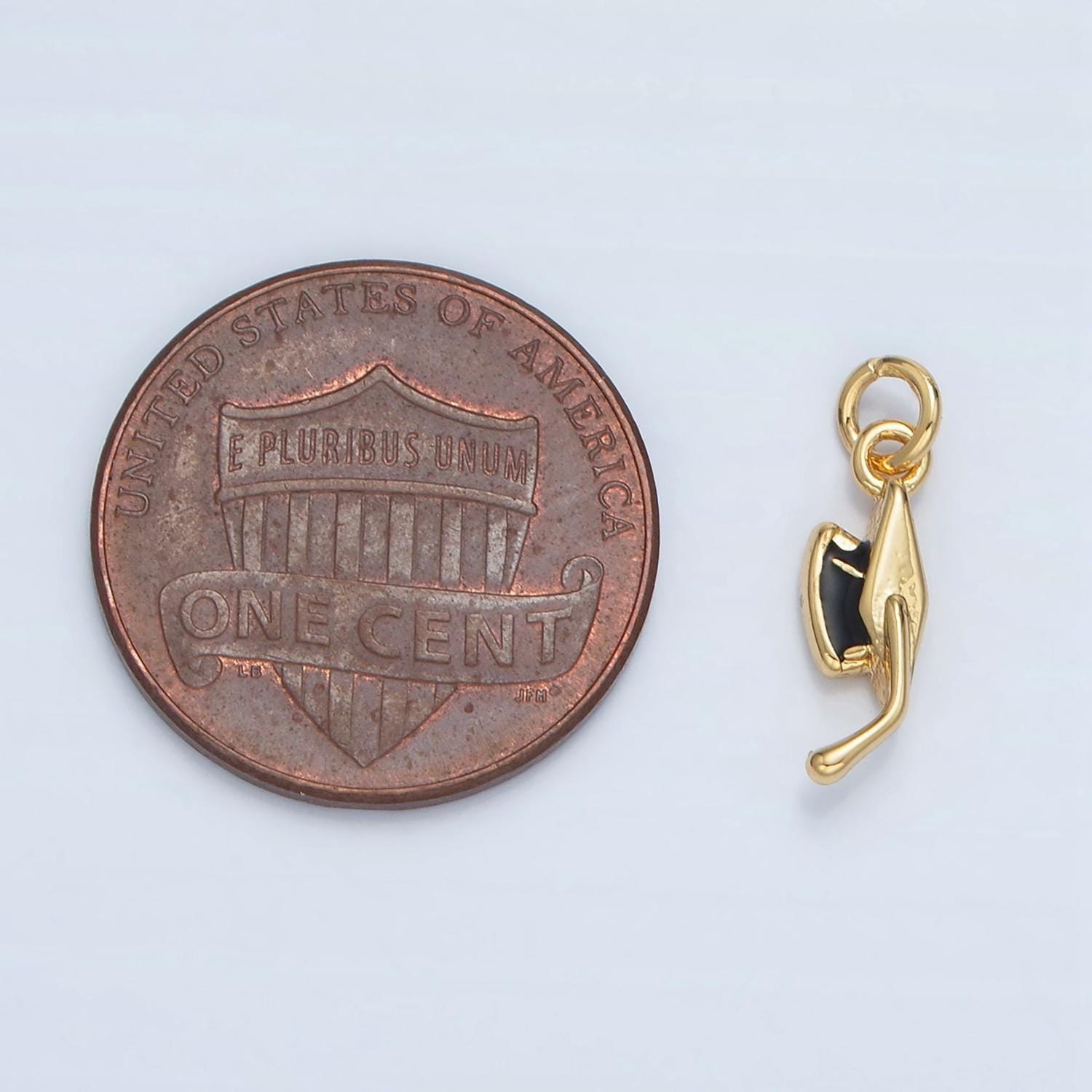 Dainty gold graduation cap charms for grad cap charm necklace bracelet charm gift for graduation idea n822