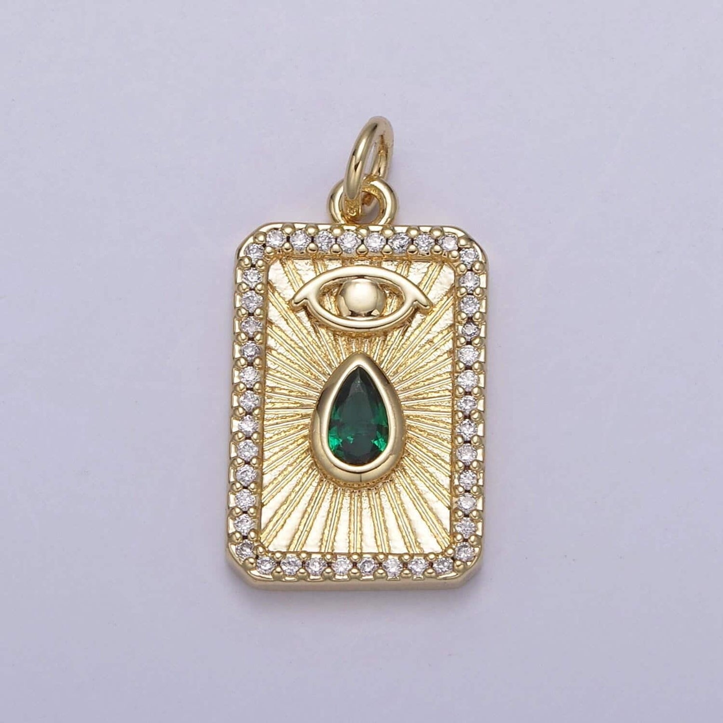 14k gold filled evil eye pendant with 4 cz color option | diy fashion jewelry charm add on necklace bracelet earring| n-777