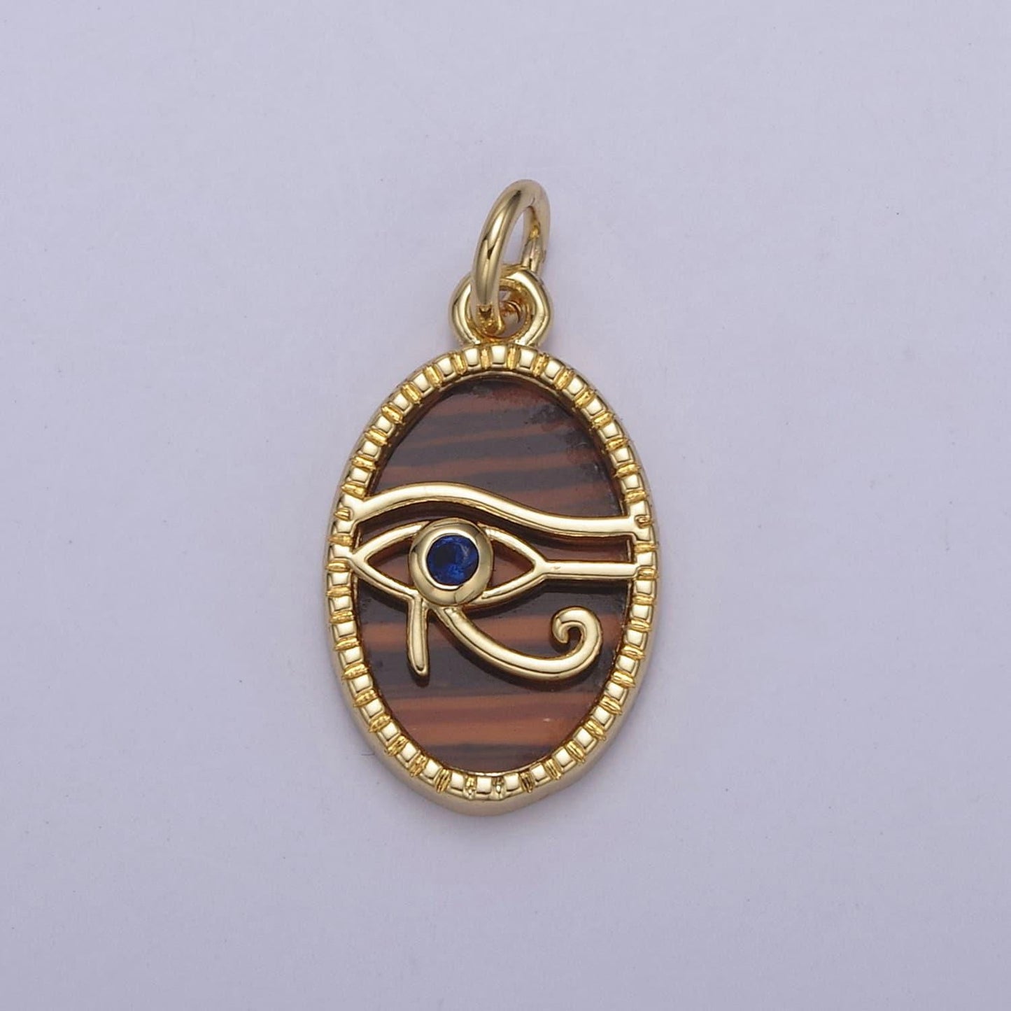 14k gold filled pearl, tiger eye, abalone shell charm pendant eye of ra charm for amulet green necklace bracelet jewelry making n-771