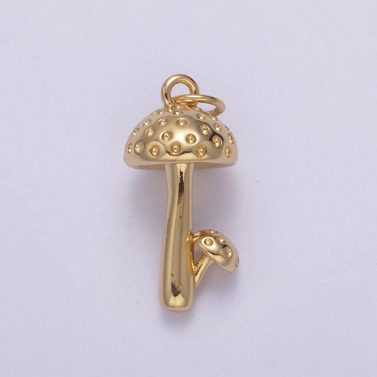 Dainty mushroom pendant 14k gold filled | diy fashion jewelry charm add on necklace bracelet earring | n-749