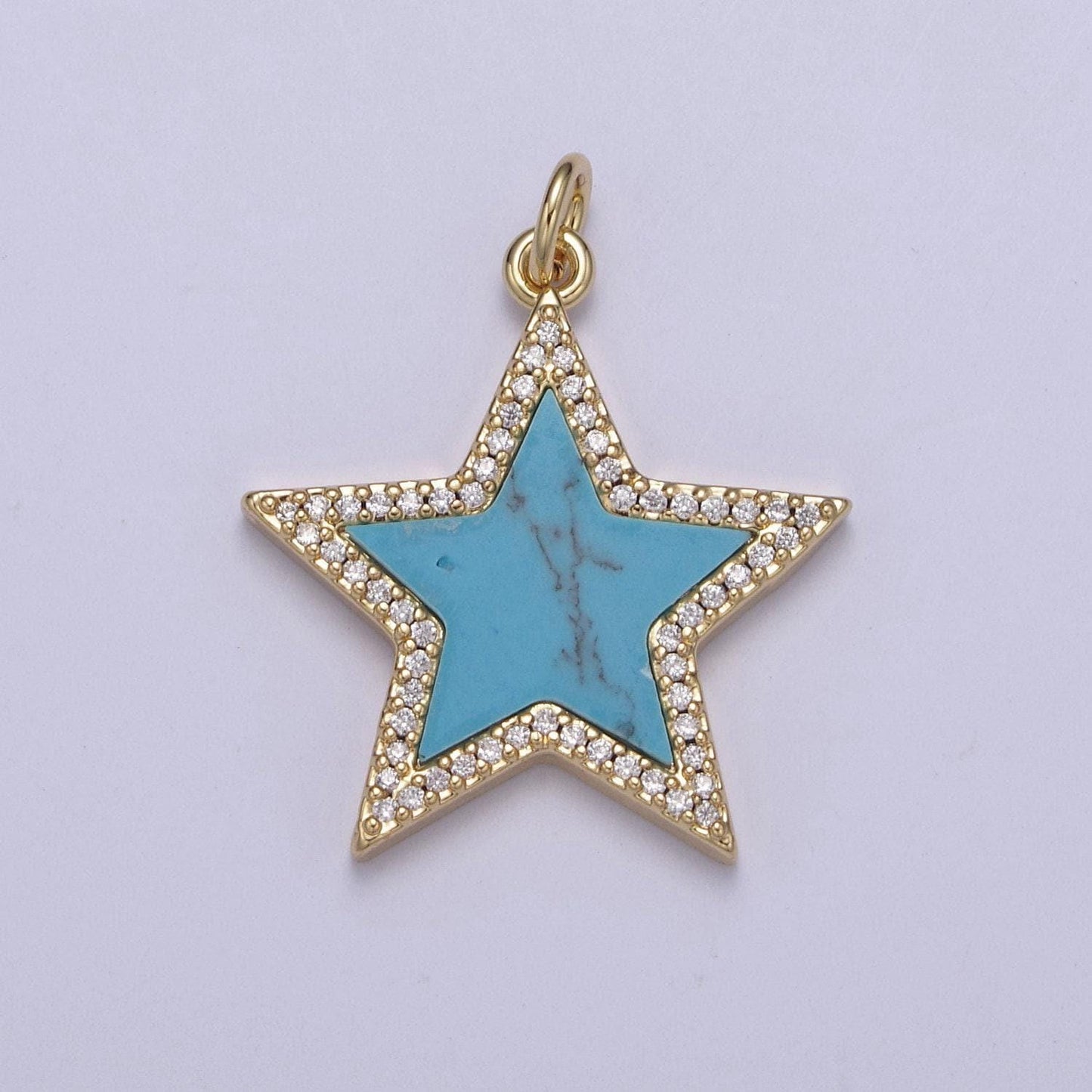 14k gold filled pearl, tiger eye, turquoise abalone shell charm pendant star charm for celestial necklace bracelet jewelry making n-657