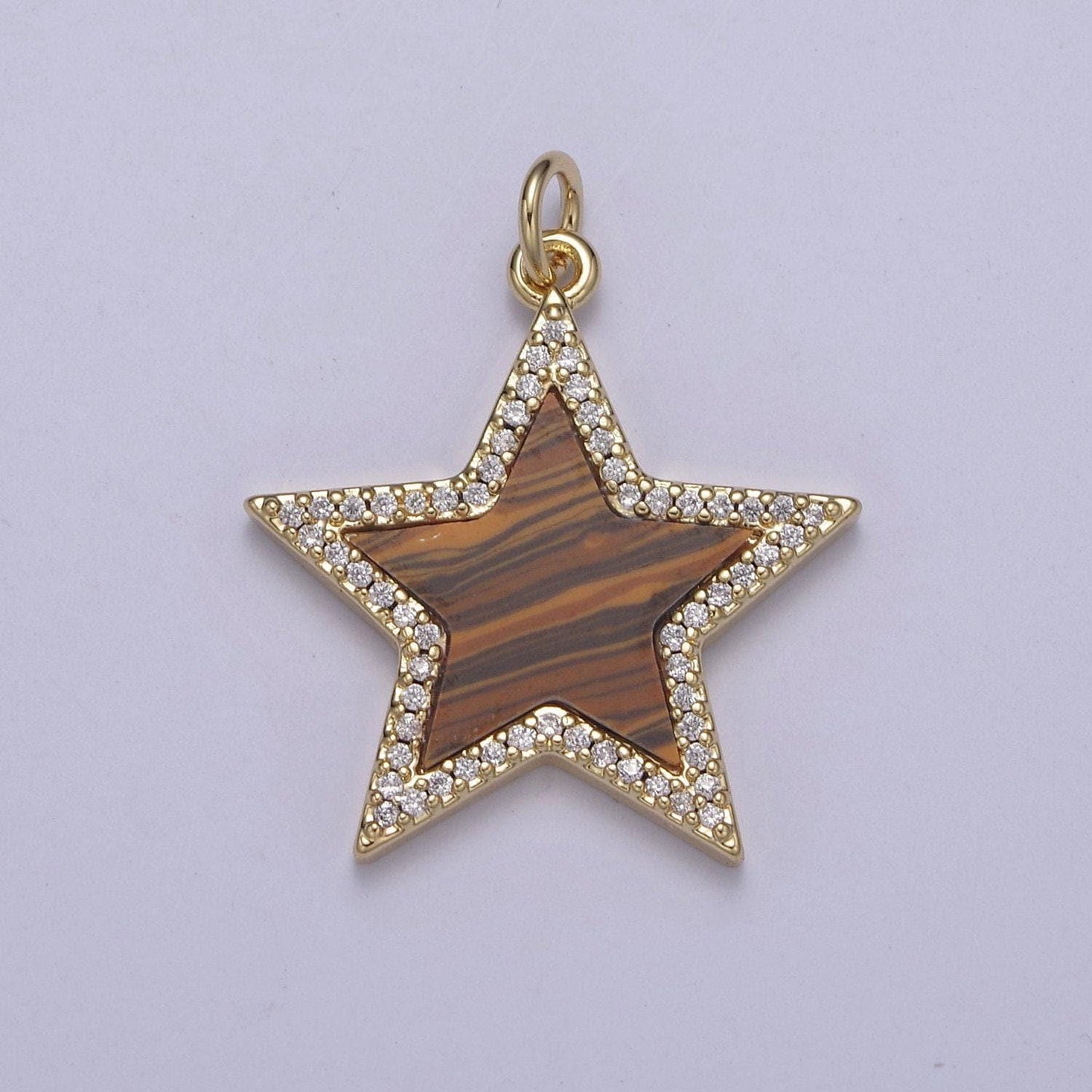 14k gold filled pearl, tiger eye, turquoise abalone shell charm pendant star charm for celestial necklace bracelet jewelry making n-657