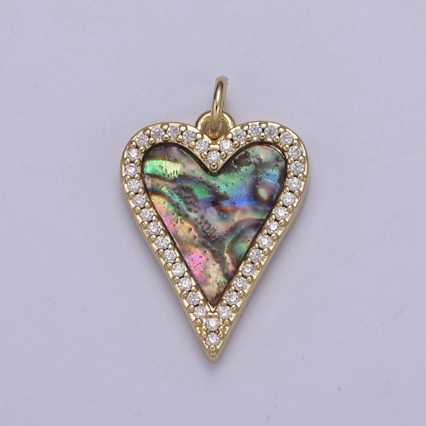 14k gold filled pearl, tiger eye, turquoise abalone shell charm pendant, heart love charm for necklace bracelet jewelry making n-640