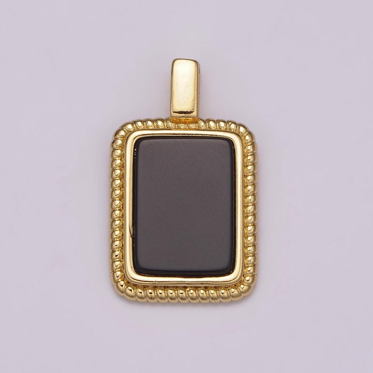 Gold rectangle gemstone medallion pendant abalone,tiger eye, carnelian,onyx,green agate for classic minimalist jewelry n473~n-477