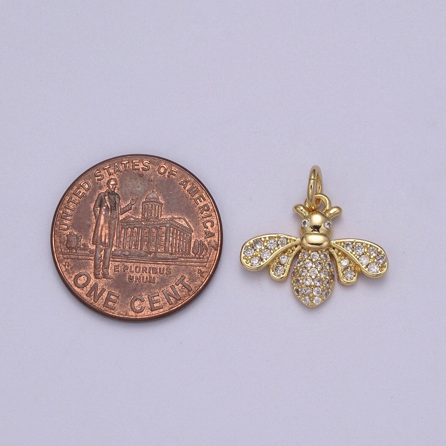 Mini gold bee pendant 14k gold filled queen honey bee charm best friend minimalist layering necklaces n-388