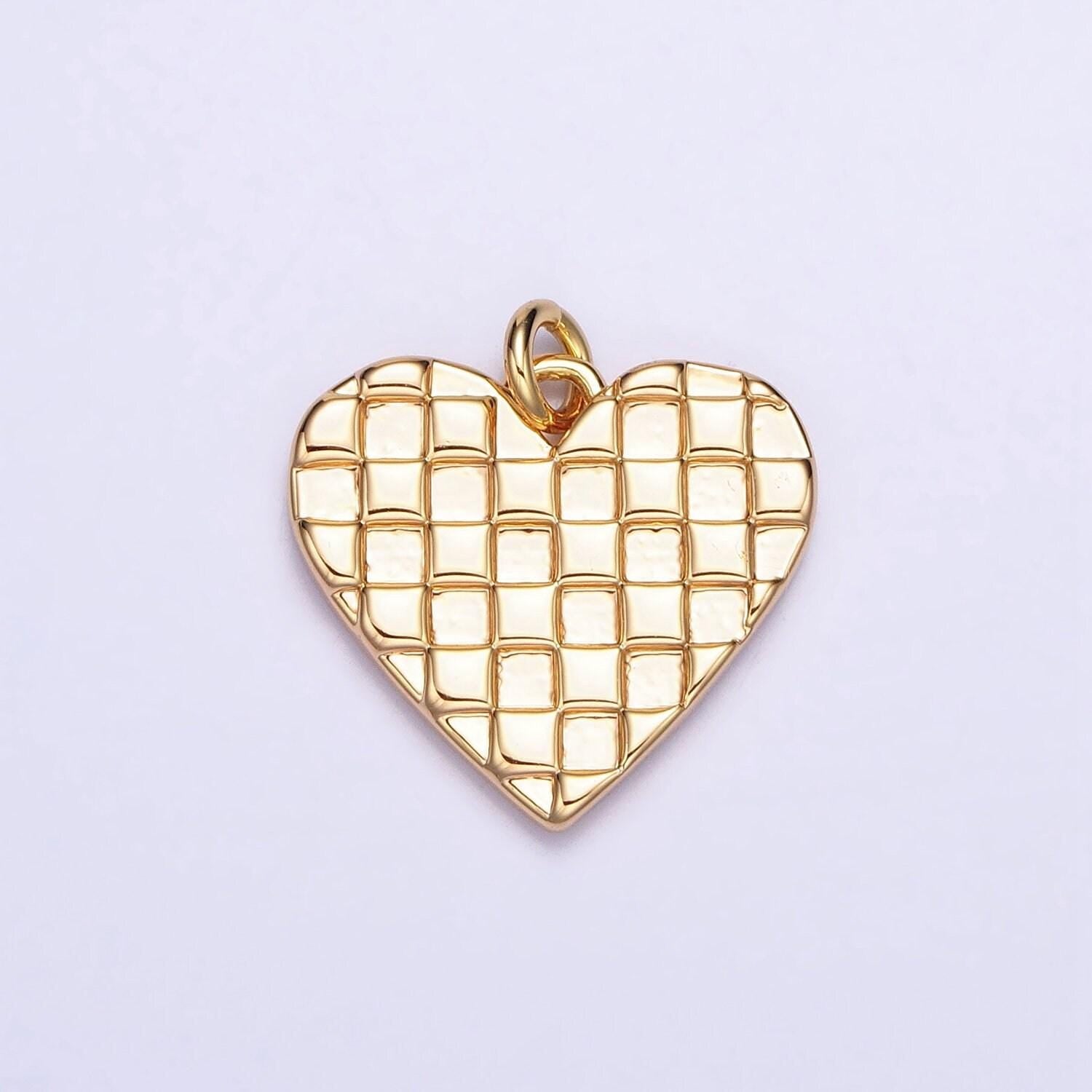 Mini gold filled heart pendant, heart charm love pendant n-296