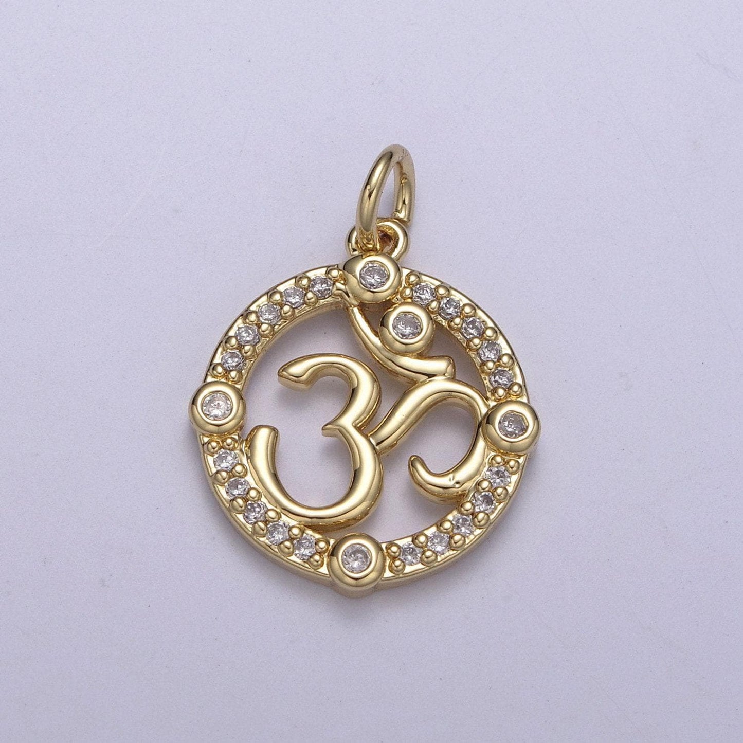 Hindu om symbol charm pendant, om charm pendant for necklace n-248