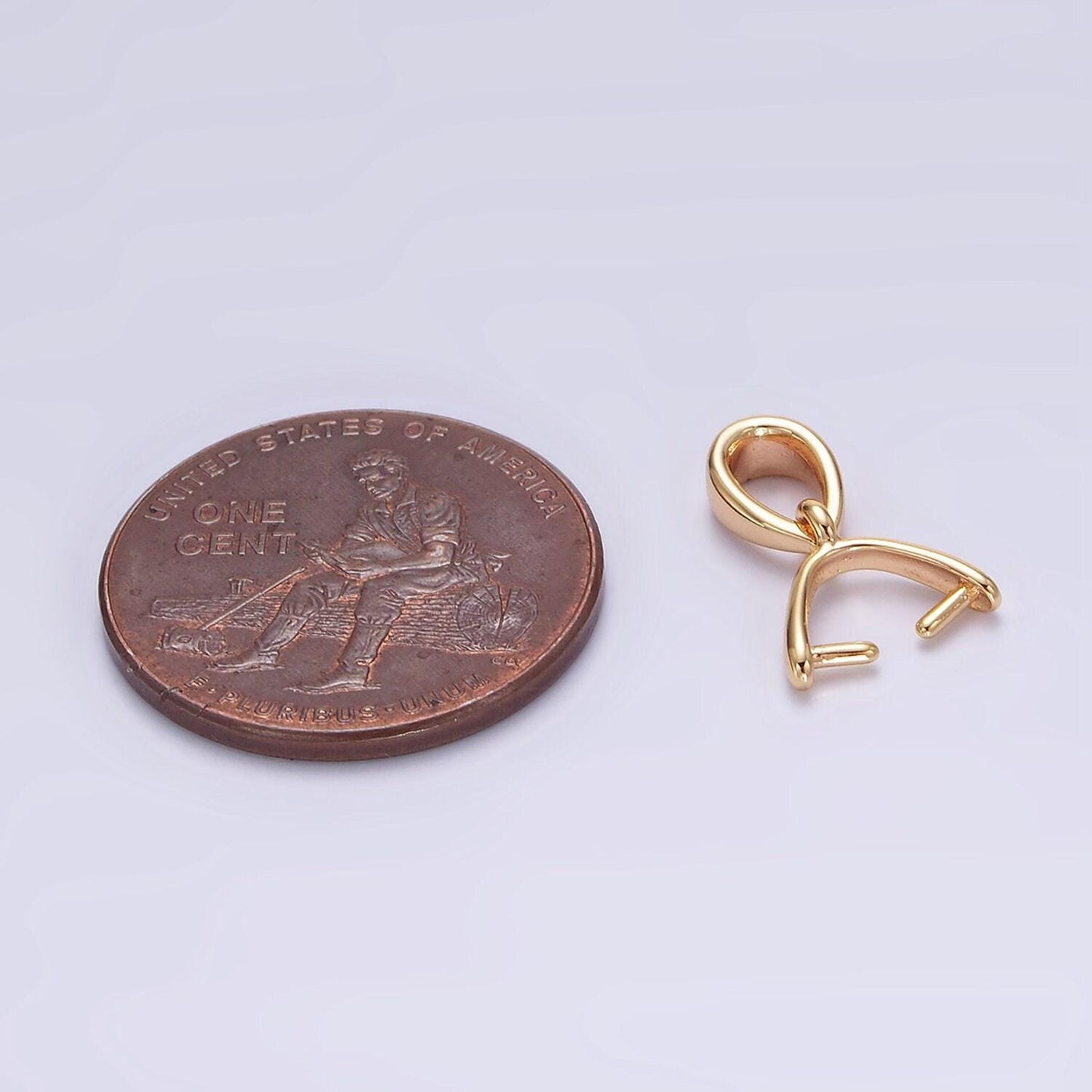 16k gold filled bail loop for pendant jewelry kit supplies for diy jewelry making | n1779