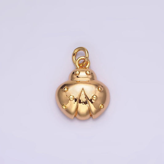 18k gold filled 12mm dotted ladybug insect animal minimalist charm | n1758