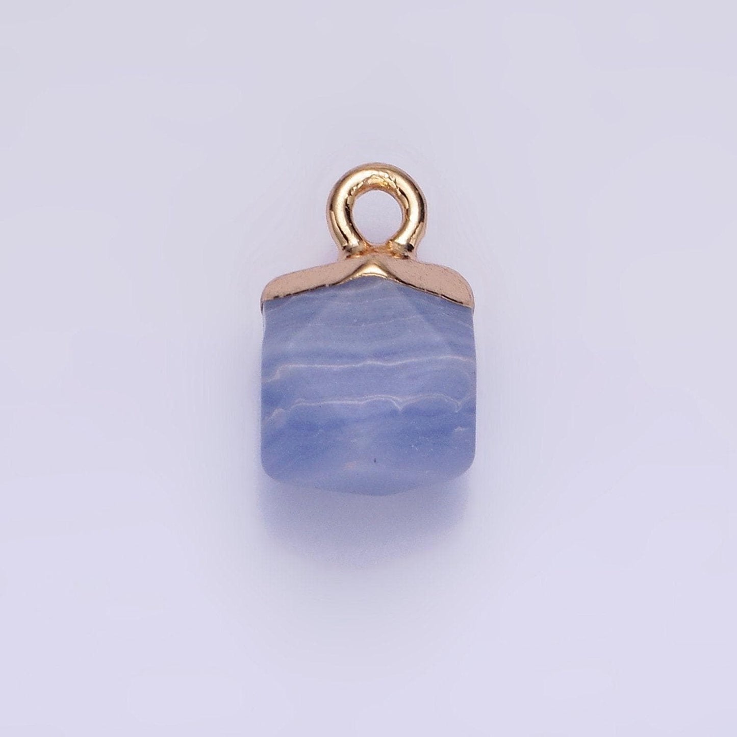 14k gold filled rose quartz, onyx, blue lace agate, rhodonite, amethyst multifaceted round charm | n1713 - n1717