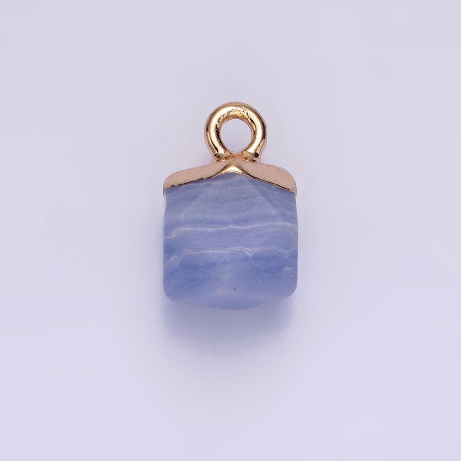 14k gold filled rose quartz, onyx, blue lace agate, rhodonite, amethyst multifaceted round charm | n1713 - n1717