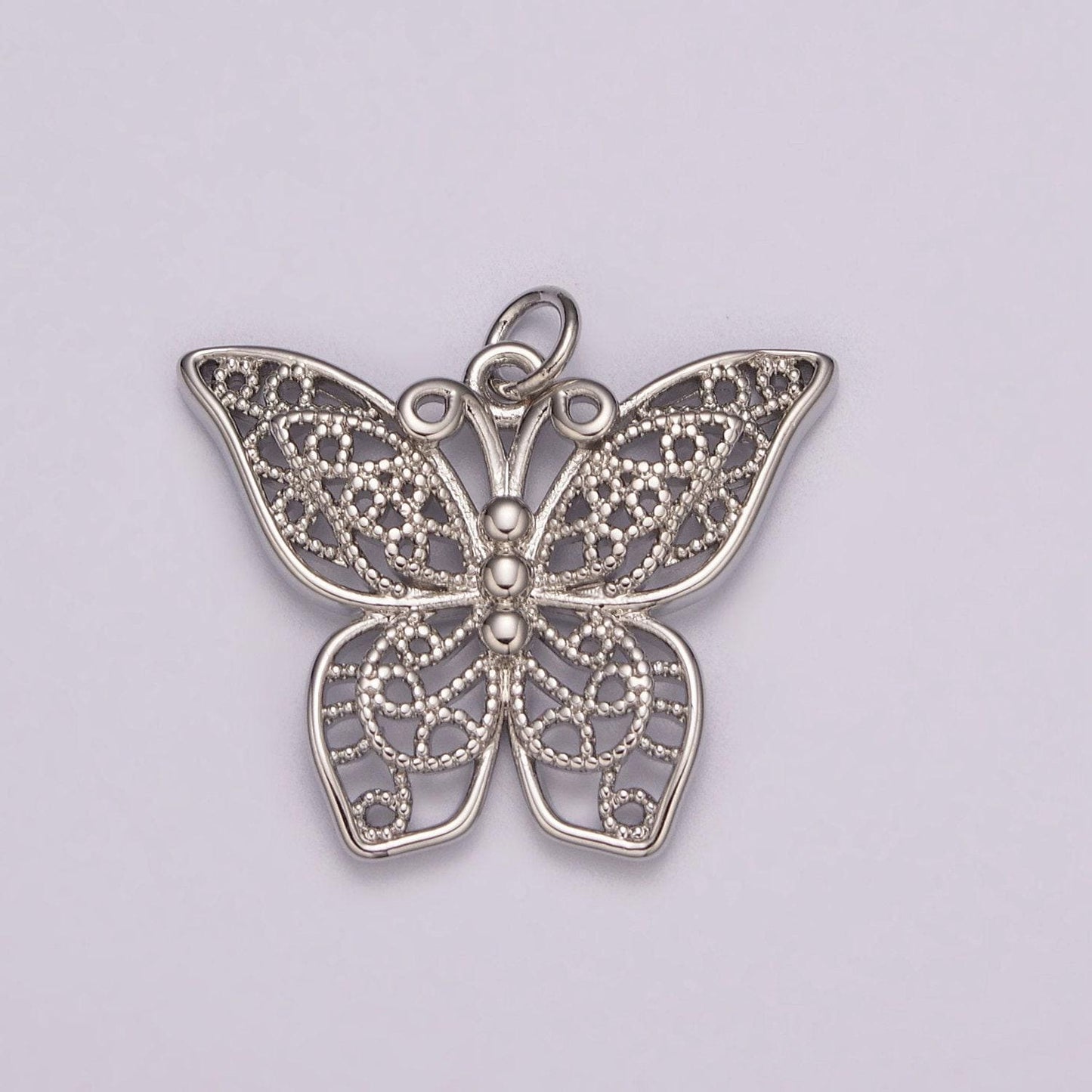 Filigree butterfly charm gold pendant, monarch pendant charm for bracelet earring necklace n-162, n-163
