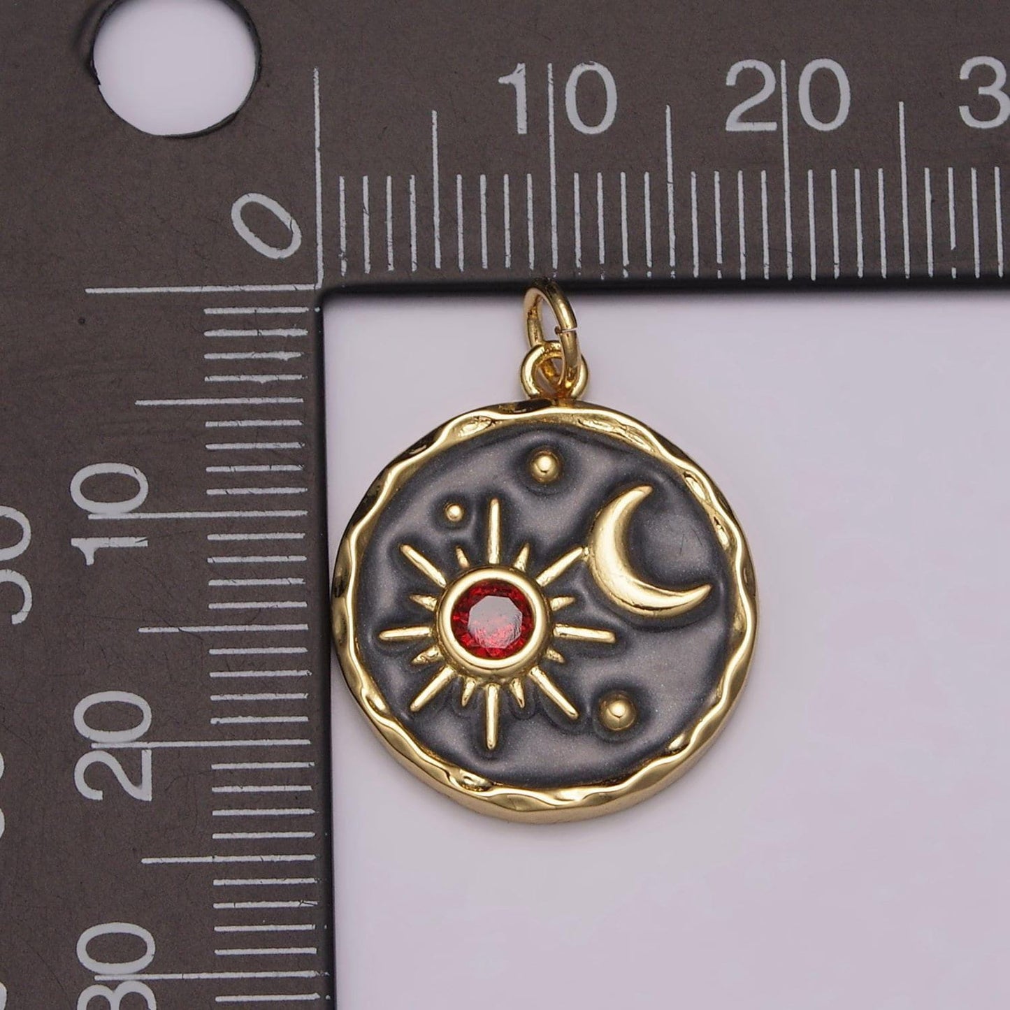 Black moon charm celestial jewelry gold crescent moon charm for necklace earring jewelry making supply 24k gold findings