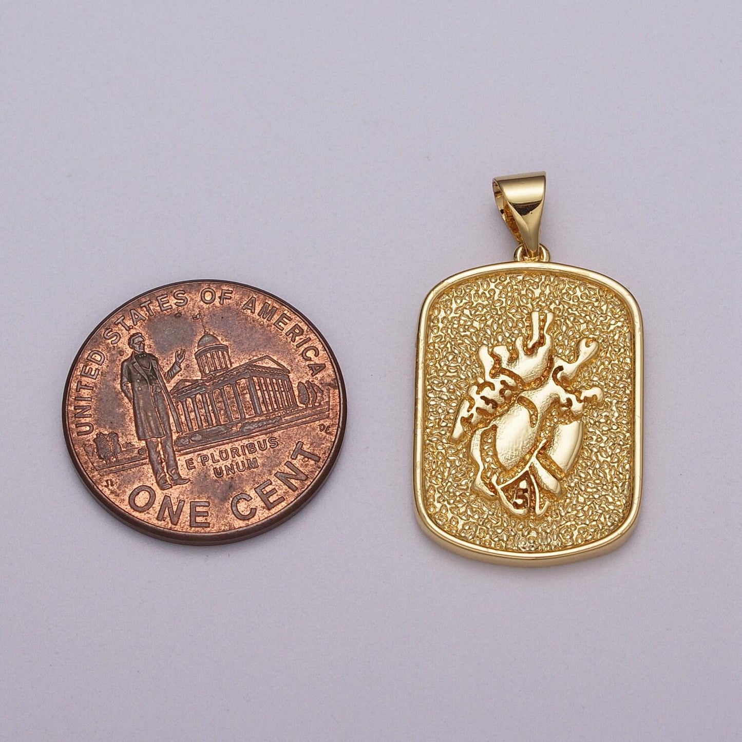 Gold heart anatomy charm heartbead pendant bio science charm white gold tag heart plate charm n-1439, n-1440