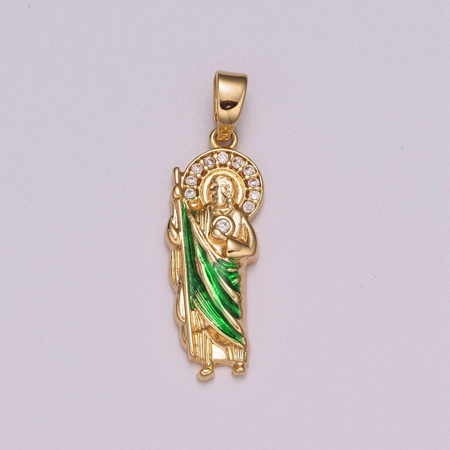 Gold filled saint jude necklace pendant ~san judas tadeo cadena~ religious saint jude~ grandiosa cadena de san judas, n-1399