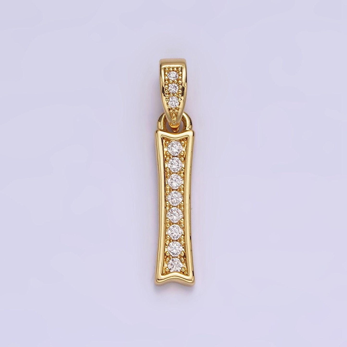 14k gold filled 0-9 edged number clear micro paved cz pendant lucky number age birthday pendant | n1223 - n1232