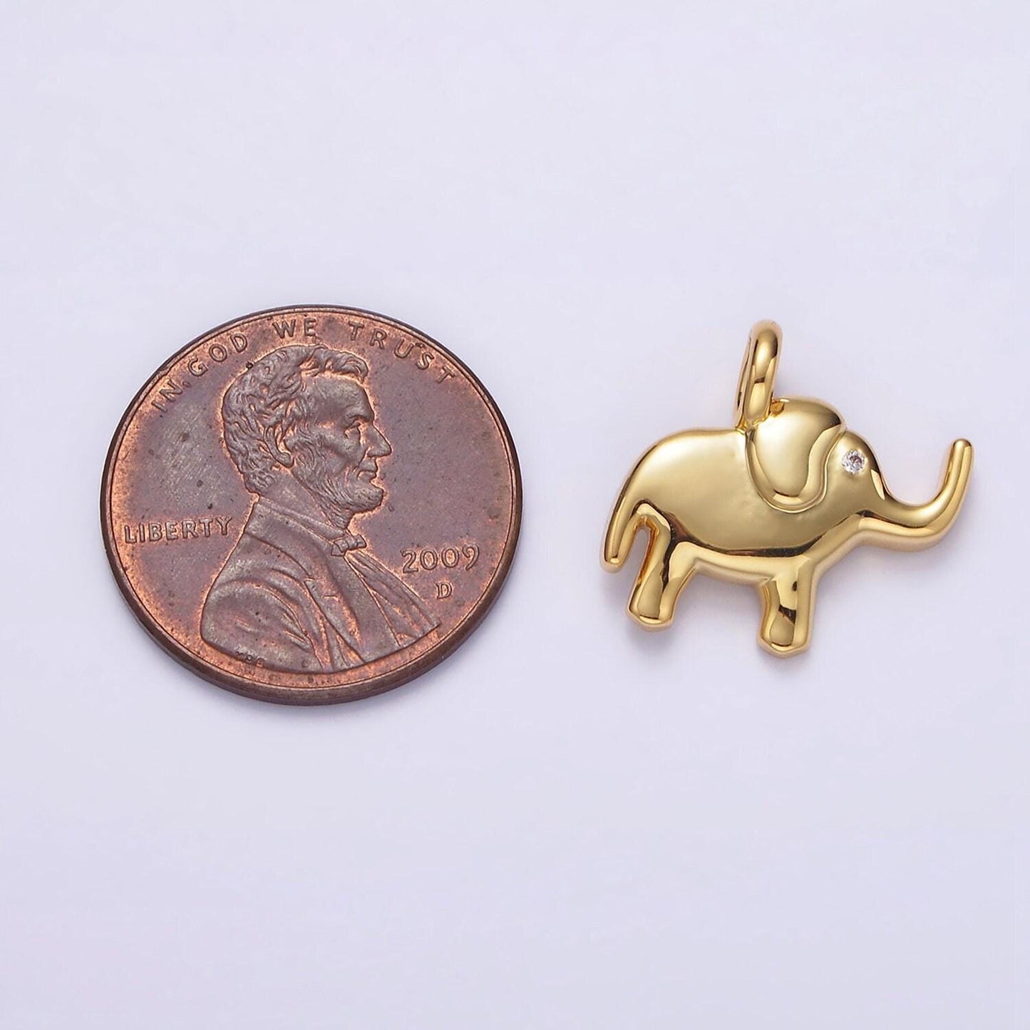Dainty elephant charm silver dumbo pendant wild safari animal 24k gold filled diy charm add on necklace bracelet | n-1085