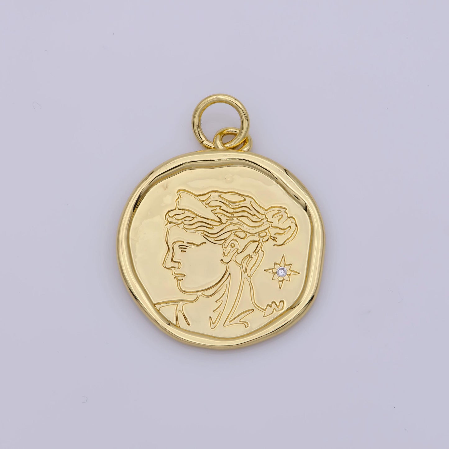Goddess artemis of hunt, nature, childbirth and chastity 24k gold filled pendant | m-929