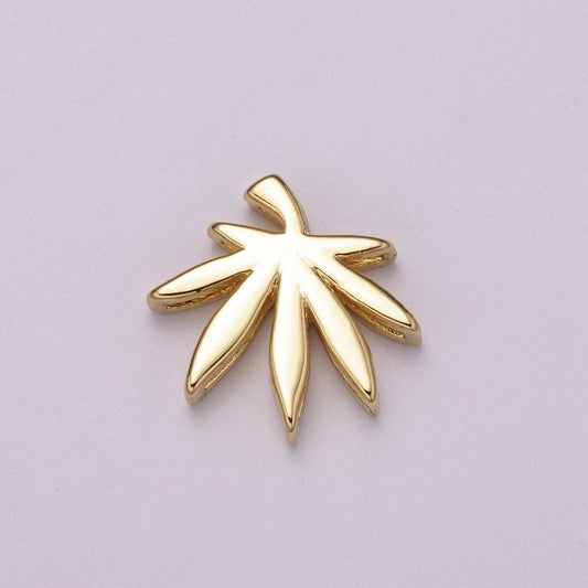 Small cannabis leaf charm, small pot leaf bead spacer small marijuana leaf charm pendant, weed leaf necklace bracelet pendant