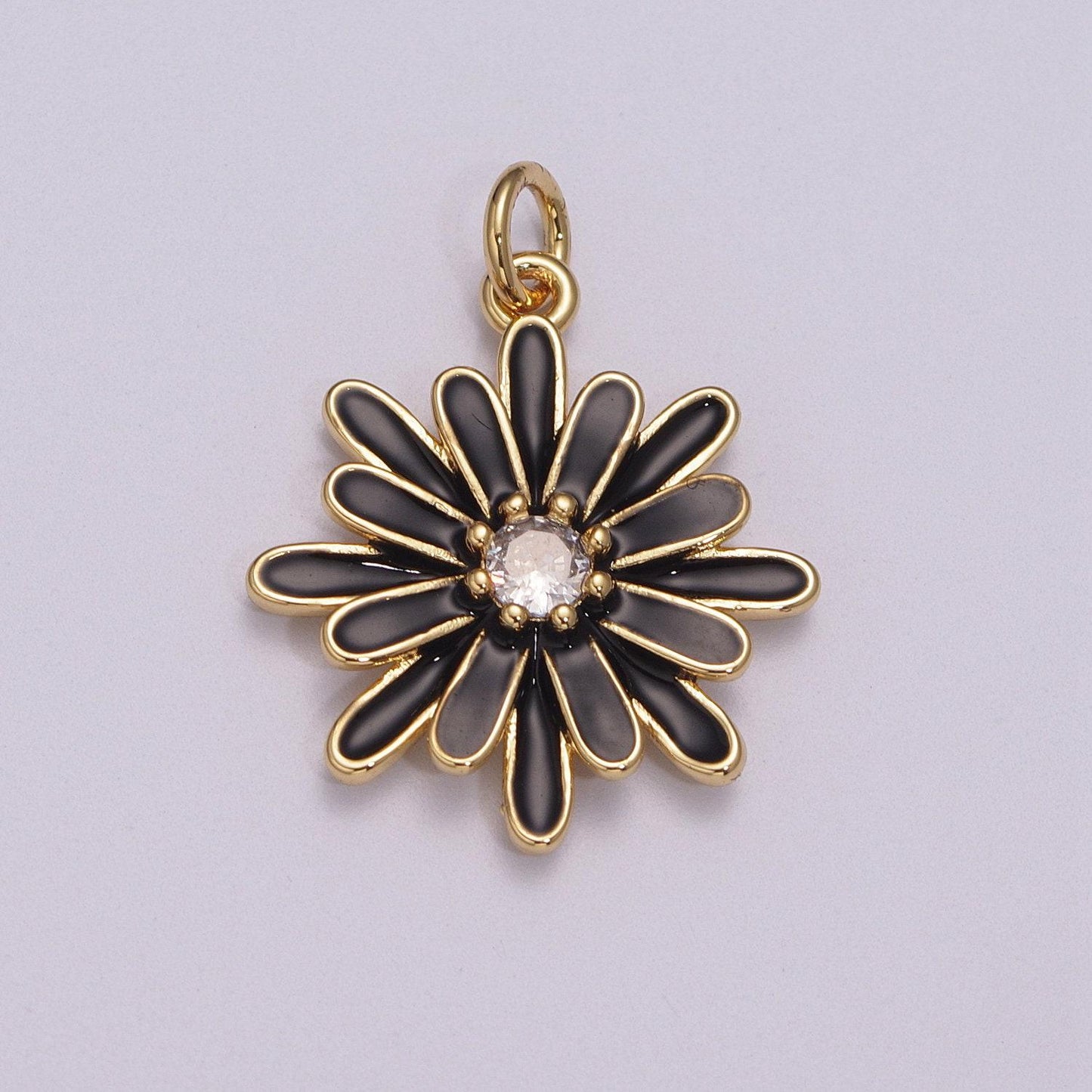 Chrysant charm necklace, gift for her, enamel pendant bracelet earring necklace for woman, flower jewelry minimalist floral m-876 - m-881