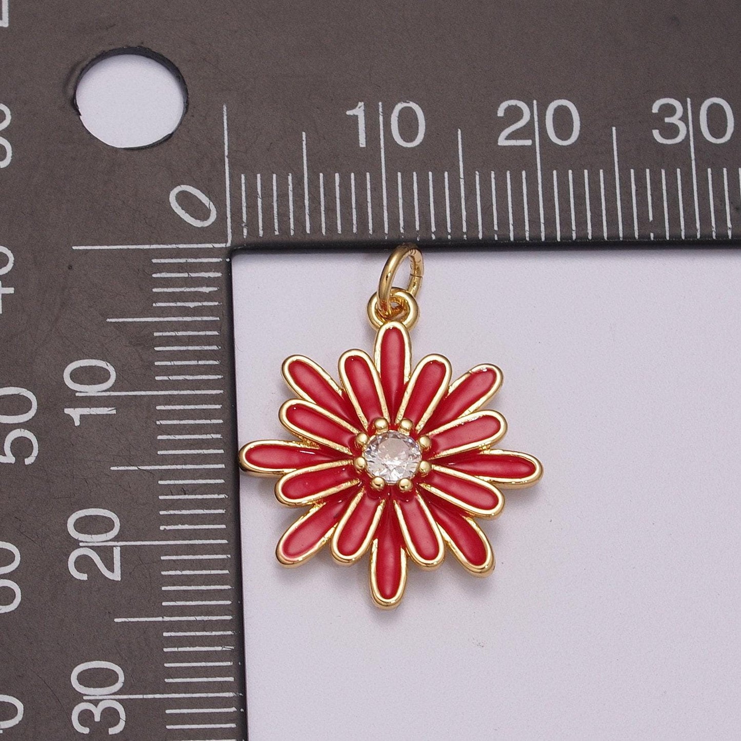 Chrysant charm necklace, gift for her, enamel pendant bracelet earring necklace for woman, flower jewelry minimalist floral m-876 - m-881
