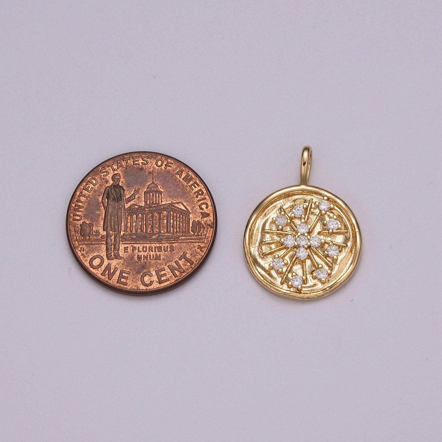 Mini coin pendant, star cubic charm, jewelry suppliers, twinkle little star charm, 18k gold filled finding for necklace bracelet supply