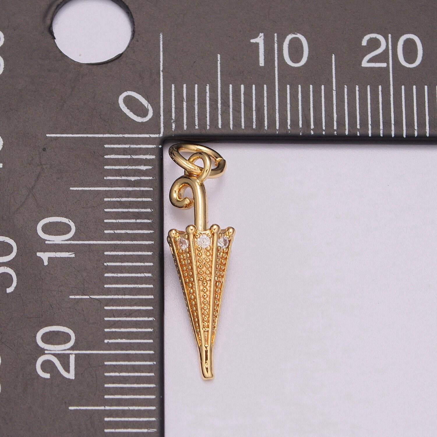18k gold filled umbrella charm small umbrella necklace bracelet pendant diy jewelry findings