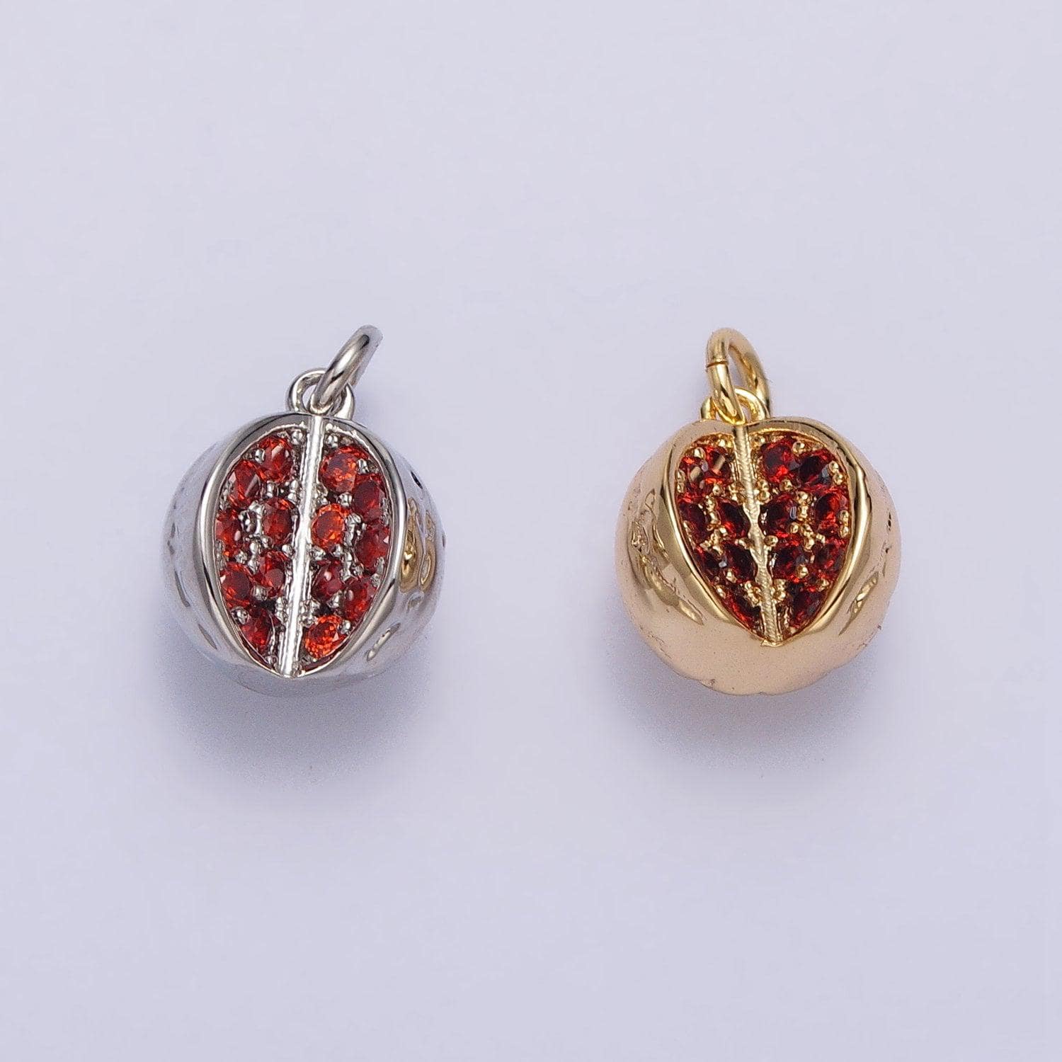 Gold watermelon charm cubic fruit charm summer foodies pendant dangle charms for bracelet necklace earring supply component