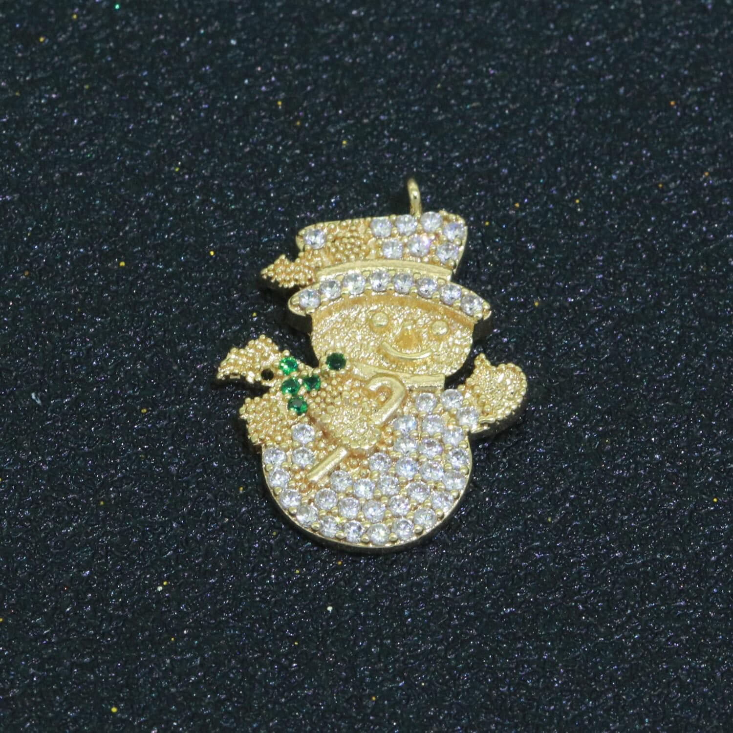 Dainty christmas charms micro pave holiday collection santa, stocking, snow man, reindeer, tree pendant jewelry necklace bracelet earring