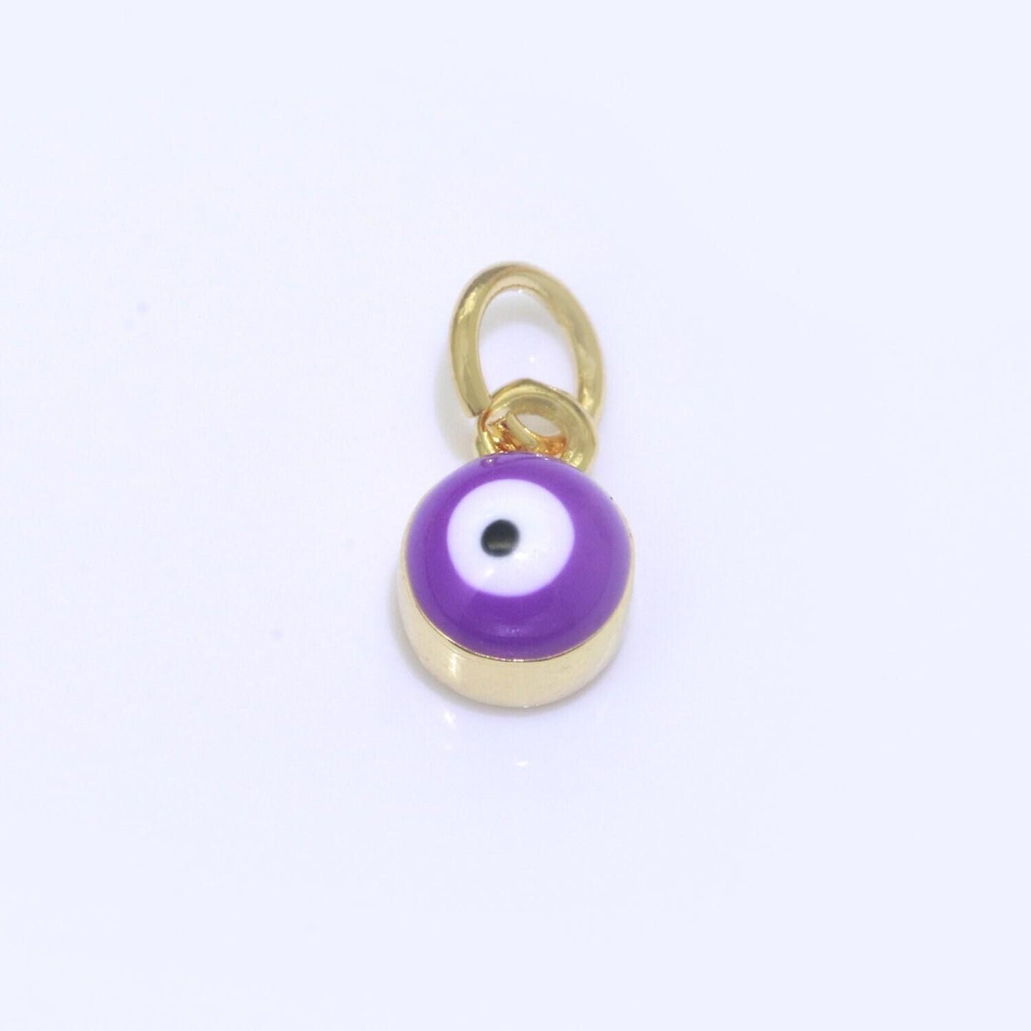 1x tiny evil eye charm small dainty evil eye pendant charm eye of ra minimalist jewelry add on charm bracelet earring necklace component