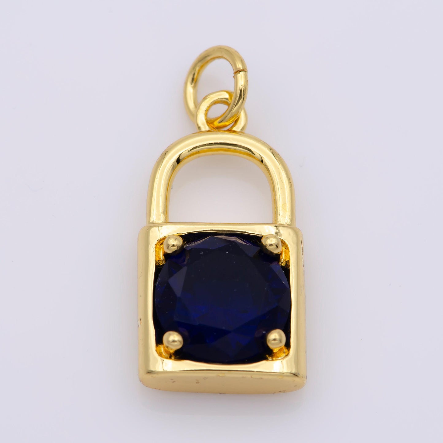 24k gold filled dainty padlock charm colorful cz lock charm for necklace bracelet jewelry making black white reed purple