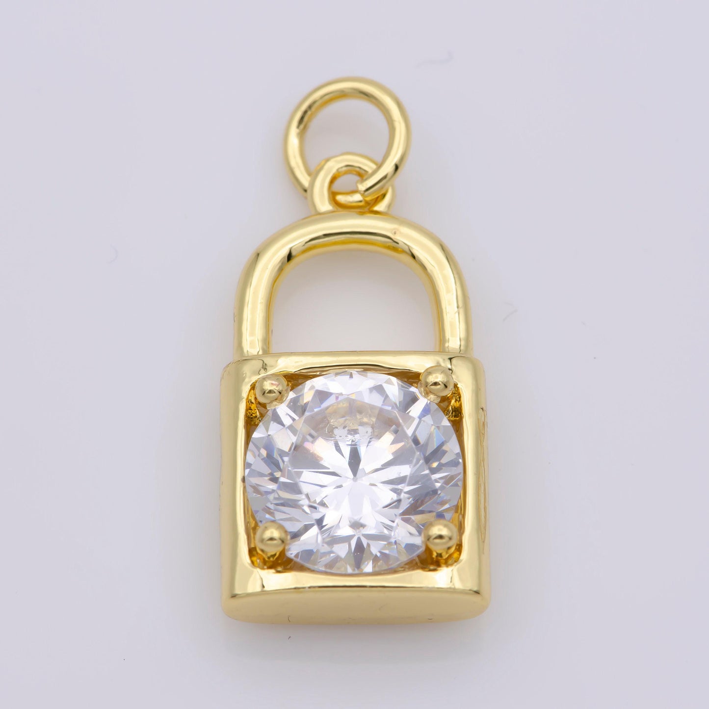 24k gold filled dainty padlock charm colorful cz lock charm for necklace bracelet jewelry making black white reed purple