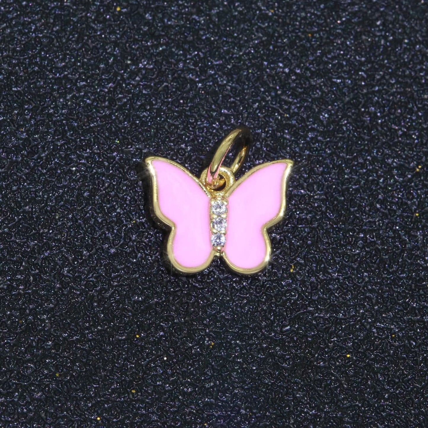 1pc enamel color butterfly charm, dainty gold monarch charm for necklace, bracelet, earring charm mariposa jewelry making