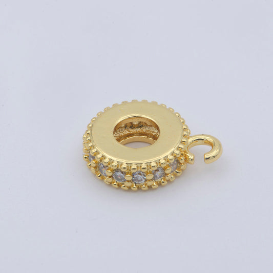 Gold filled bail connector,bead bails,gold bead spacer bail charm holder, 10mm bracelet bails