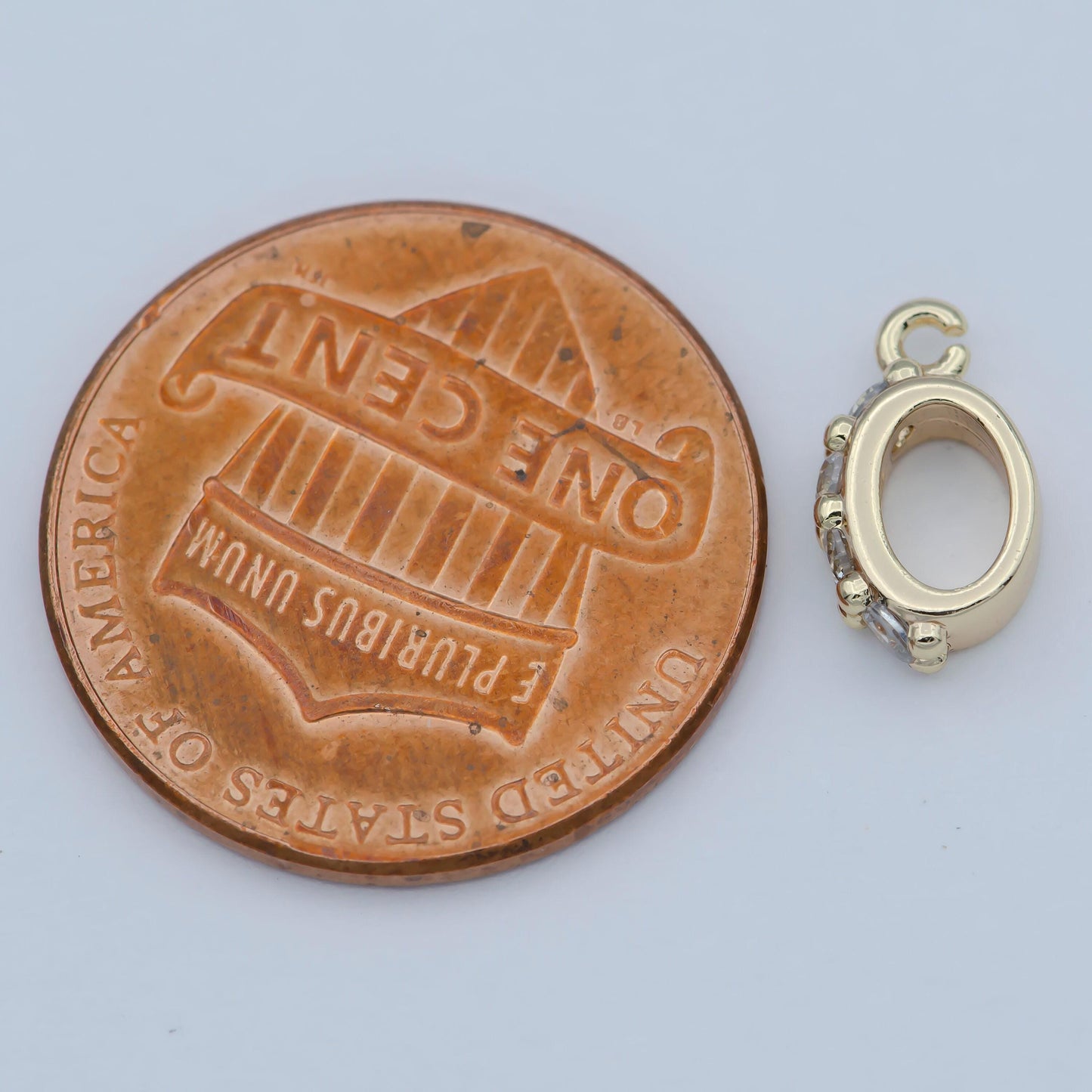 1x pendant bail with hook cz micro pave pendant bail gold plated bail clasps open link for charm, m-359