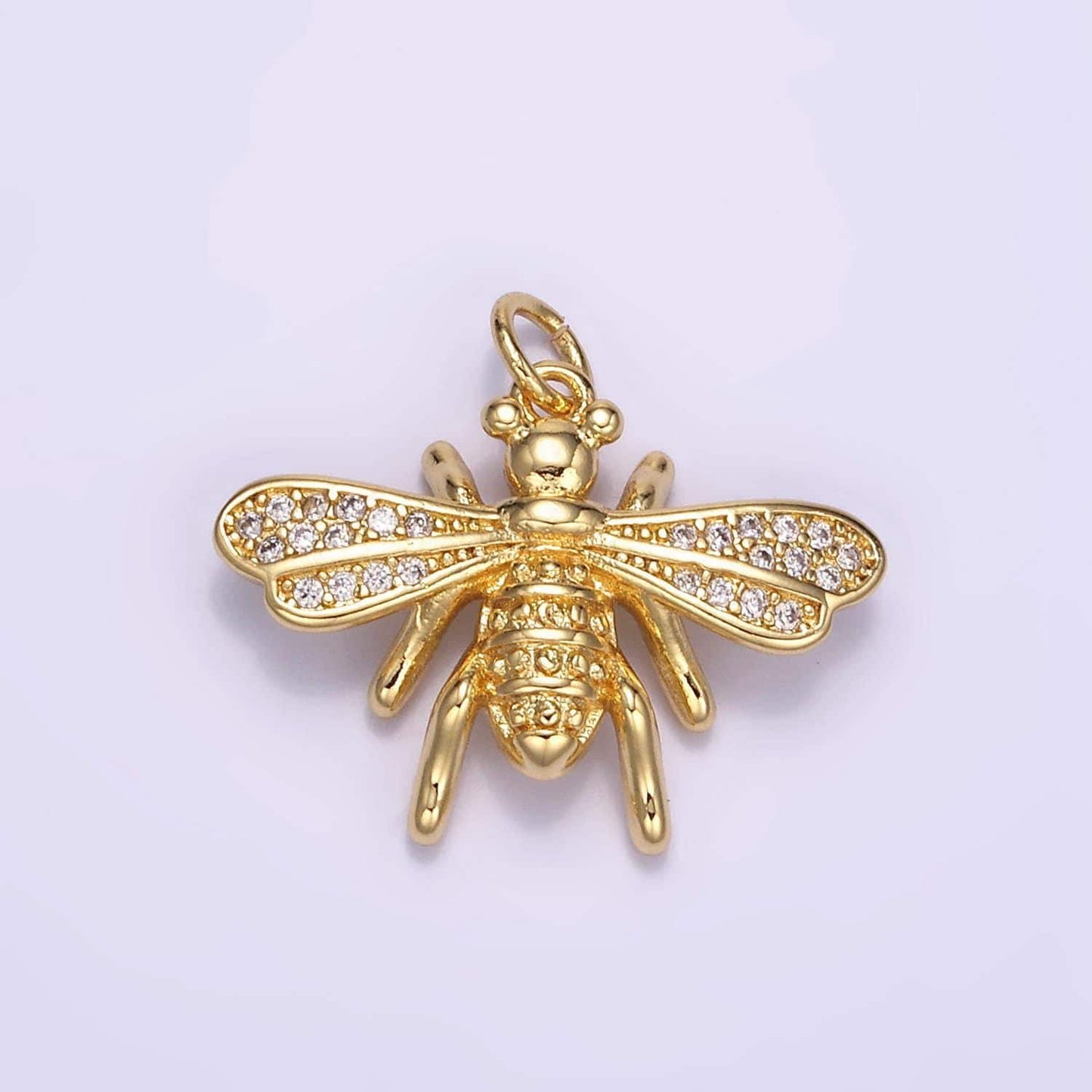 Dainty gold bee pendant 14k gold filled queen honey bee charm best friend minimalist layering necklaces m130