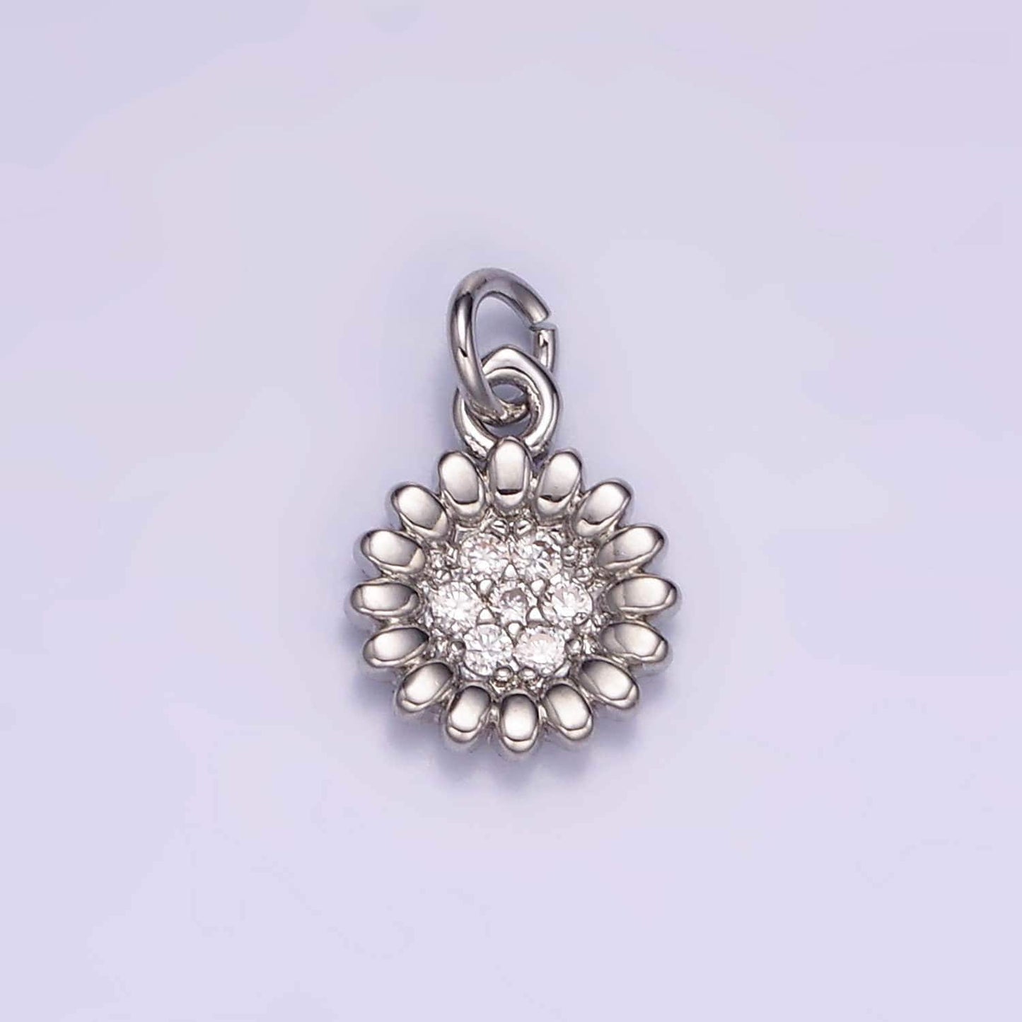 18k gold filled sunflower charm mini flower charm dainty sun flower charm for bracelet earring necklace supply m118