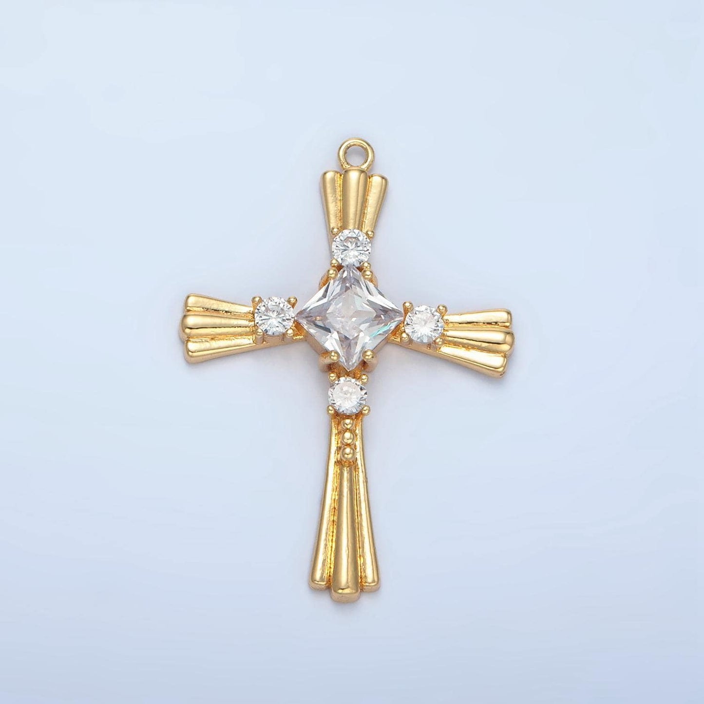 Dainty victorian cross charm necklace cubic old english crss pendant in 14k gold filled necklace bracelet rosary jewelry making supply m016