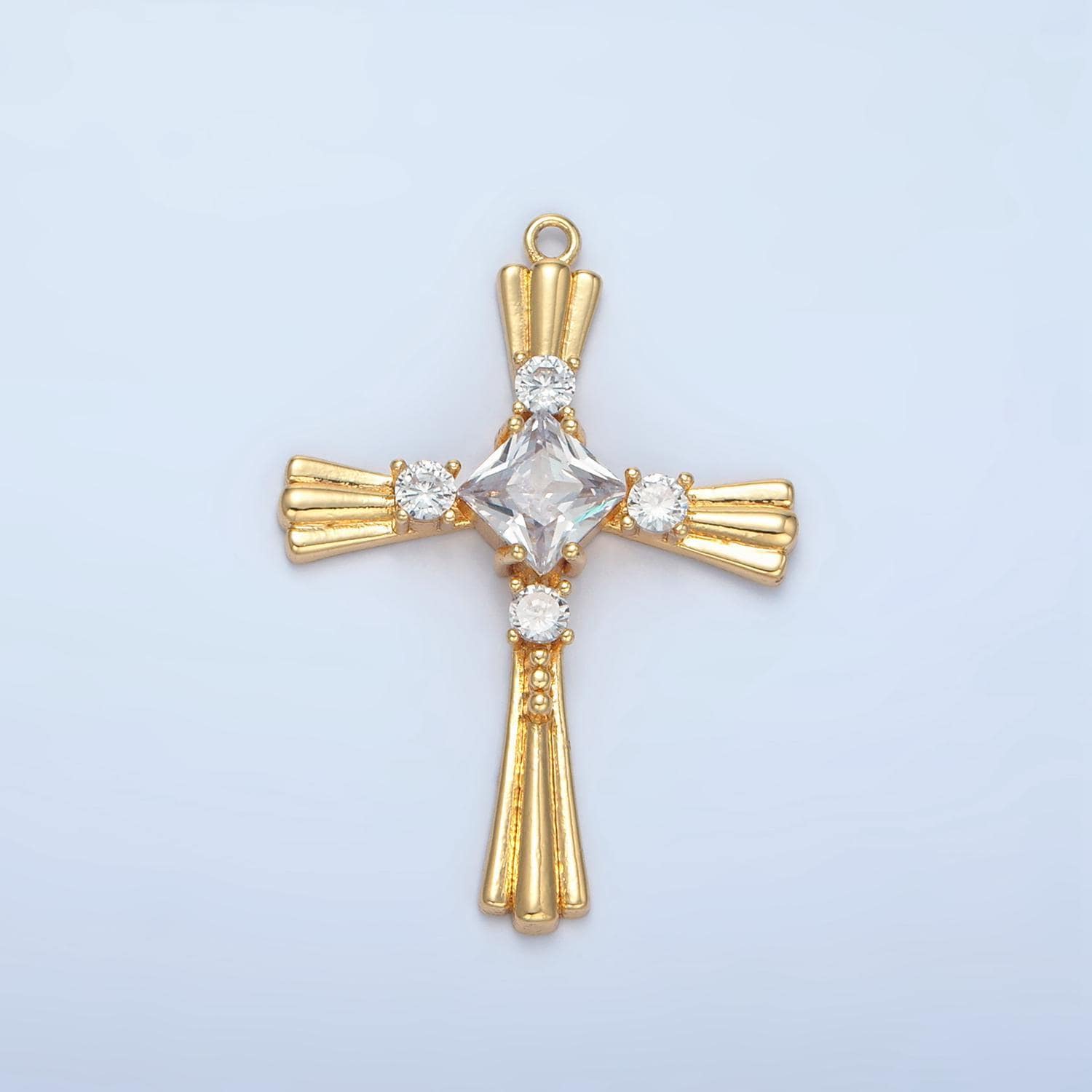 Dainty victorian cross charm necklace cubic old english crss pendant in 14k gold filled necklace bracelet rosary jewelry making supply m016
