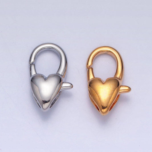 Gold filled love heart lobster clasp heart trigger clasp – lobster claw for jewelry making supplies | l-829, l-831