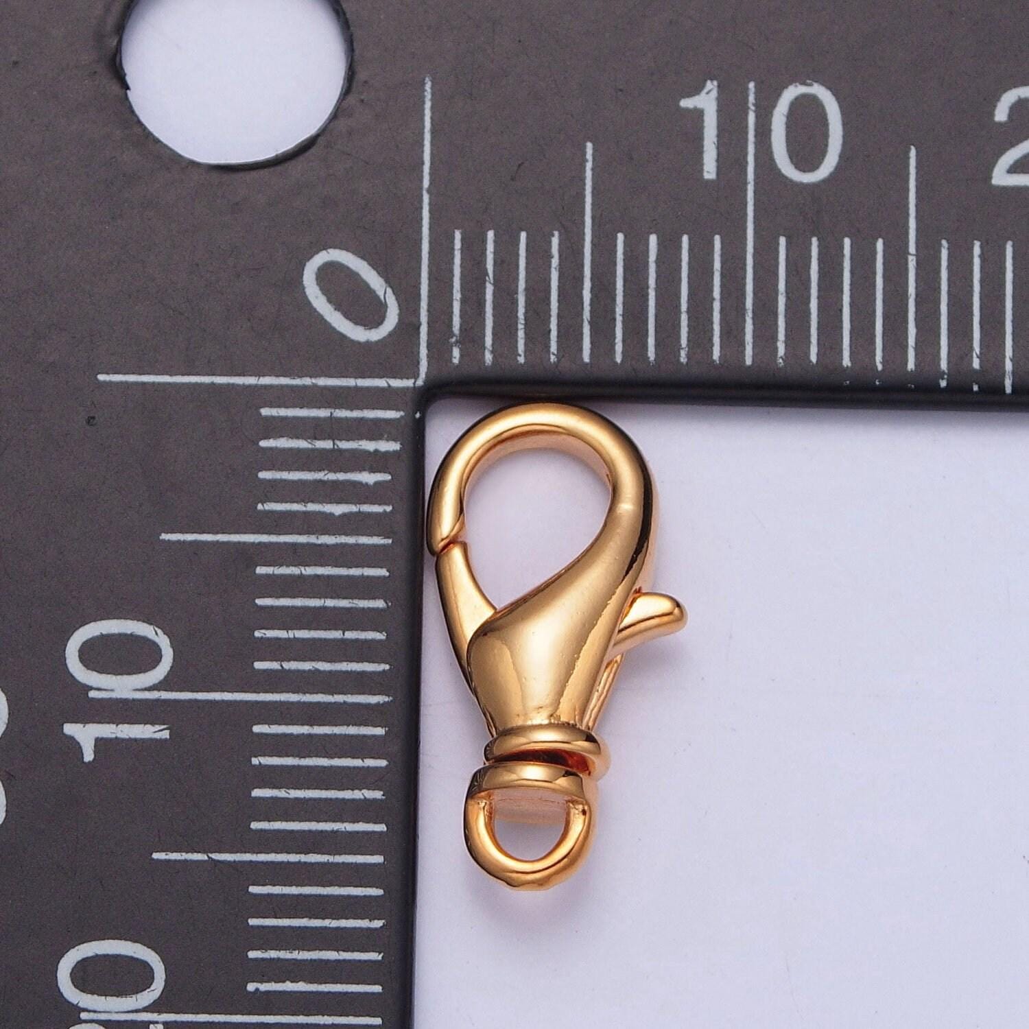 24k gold filled lobster clasps, 15.9x8.1mm clasps in gold & silver color | l-826, l-828