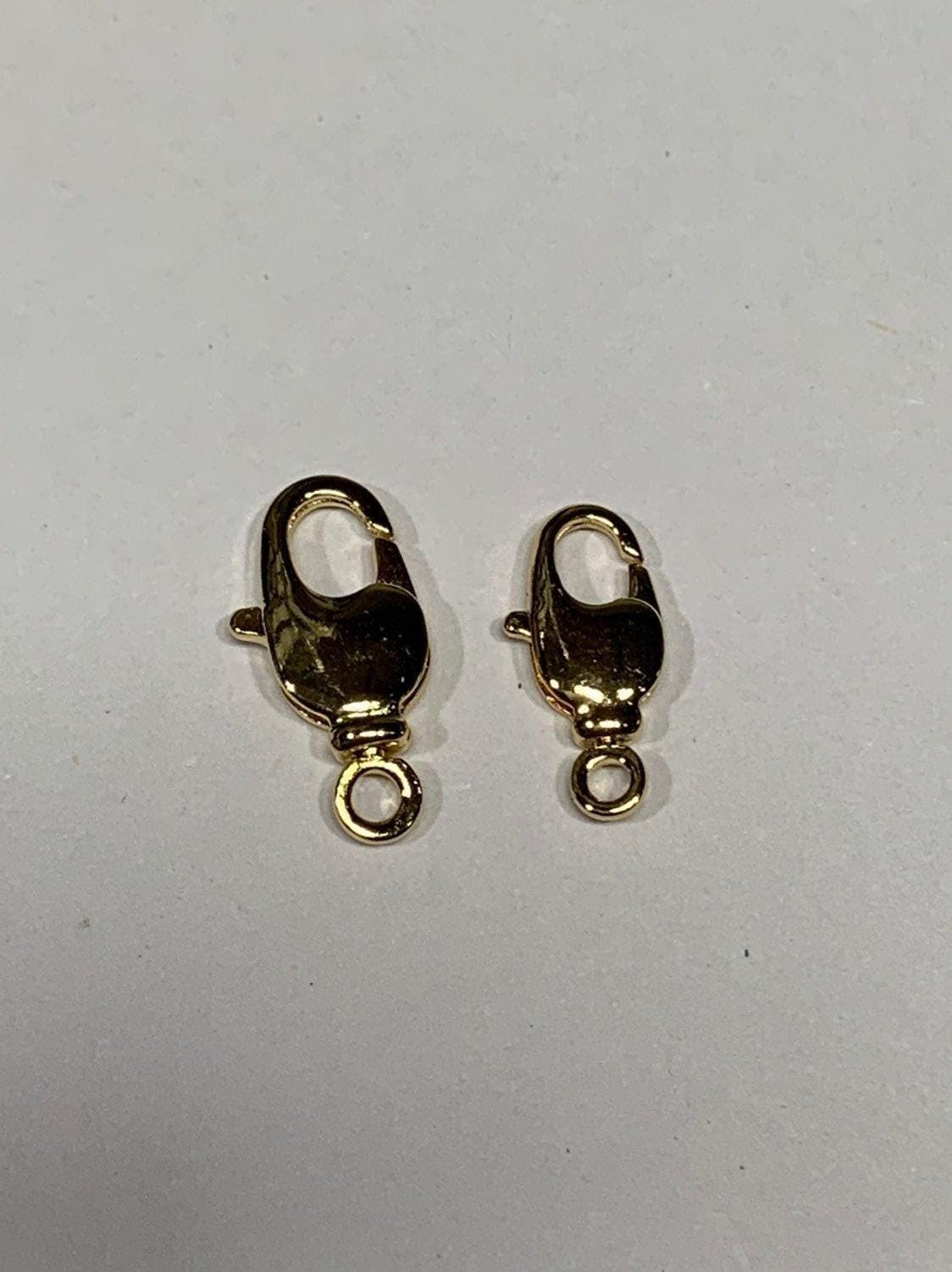 1pc wholesale lobster clasp 17.5 x 9mm, 14.8 x 7.5mm gold,lobster claw with jump ring for jewelry necklace bracelet anklet making,l-82, k342