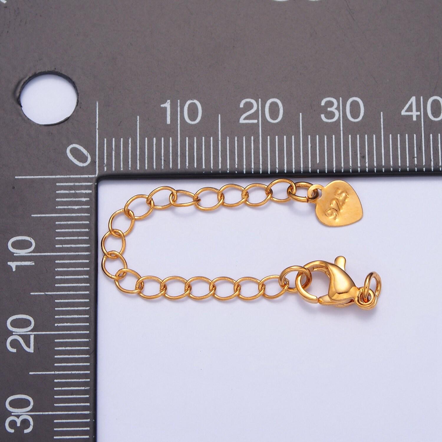 Heart gold filled lobster clasp with chain extender | l-678, l-775
