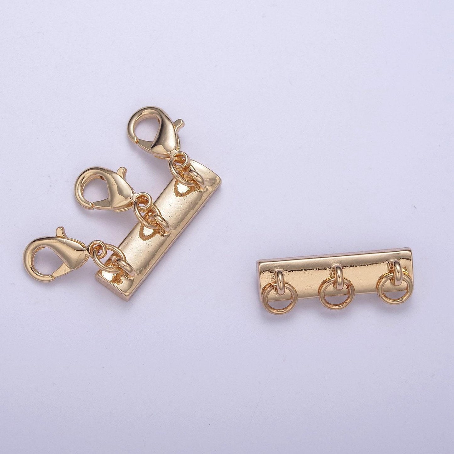 Layered necklace detangler clasp magnetic necklace detangler, multiple strand chain necklace / bracelet component